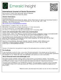 Bank islam malaysia berhad general information hq address: Pdf International Journal Of Social Economics Wan Sarfina Academia Edu