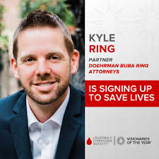 Please help us welcome Kyle Ring, Partner at Doehrman Buba Ring Attorneys,  now advocating for a cure as a candidate in the Indianapolis Visionaries of  the Year 2025 campaign! Thank you for #