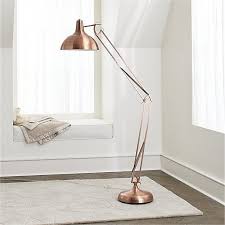 Large Copper Floor Lamp Crate And Barrel Copper Floor Lamp Floor Lamp Bedroom Unique Floor Lamps