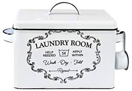 I love the blog vintage revivals, because she. Nine Royal Laundry Detergent Container Decorative Storage Box For Laundry Room Farmhouse Laundry Room Decor Vintage Style Metal Bin With Retro Lettering Sign Distressed Finish Measuring Scoop Buy Online