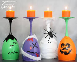 See the best & latest halloween tealight holder on iscoupon.com. Halloween Wine Glass Candles The Cutest Diy Halloween Decor