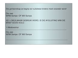 Formele Brief Aan Die Pers Ppt Download