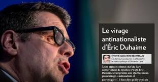 Le virage antinationaliste d'Éric Duhaime