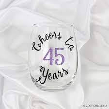 4 out of 5 stars. Cheers To 45 Years 45th Birthday Gift Ideas For Her 45th Birthday Gift For Women