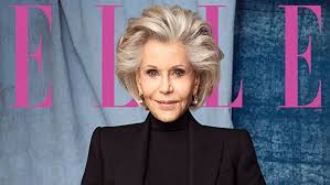 See more ideas about jane fonda hairstyles, short hair styles. Jane Fonda 82 Looks Exquisite In Form Fitting Silver Black Power Suit On Cover Of Elle See Pic Binge Post