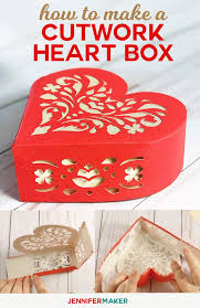 Make A Paper Heart Box To Show Your Love Jennifer Maker Valentines Gift Box Heart Box Gift Box Template