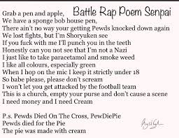Latest hip hop music, best rap music. Battle Rap Poem Senpai Pewdiepiesubmissions