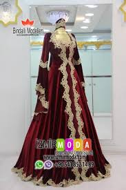 Kaftan Kadife T3502 Uzun Elbise The Dress Klasik Elbiseler