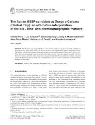 Gerard moreno balagueró (santa perpètua de mogoda, barcelona, spain, 07/04/1992). The Aptian Gssp Candidate At Gorgo A Cerbara Central Italy An Alternative Interpretation Of The Bio Litho And Chemostratigraphic Markers Newsletters On Stratigraphy Volume 51 Number 3 Schweizerbart Science Publishers