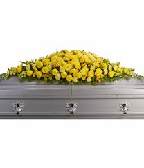 Flower delivery is available throughout perth, australia through our online store. Golden Garden Casket Spray Send Sympathy Funeral Flowers Bloomex Australia