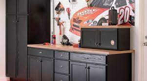 This simple, classic, style works with any decor, from contemporary to traditional, and can be created in a variety of materials and finishes. American Classics Unfinished Oak Cabinets Used In A Garage Setting Kitchen Design Gallery Home Decor Unfinished Cabinets