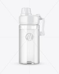 This is a realistic psd mockup for business and entertainment. Clear Sport Bottle With Water Mockup In Bottle Mockups On Yellow Images Object Mockups