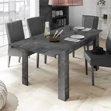 La table à manger réunit toute la famille autour de délicieux repas. Table De Repas A Allonge Beton Cire Fonce Lubio Univers Salle A Manger