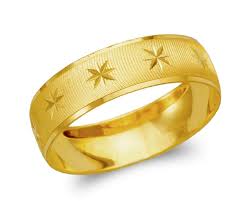 Gold wedding rings for women. 14k Solid Yellow Gold Star Stamping Wedding Band Ring Men Women 6mm Size 5 11 Ebay