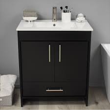 Favorite this post may 14 bathroom vanity, sink, facets, light and toilet $300 (cos > pine creek) pic hide this posting restore restore this posting. Mtd Volpa Usa Mtd 3130bk 14 Pacific 30 Inch Modern Bathroom Vanity In Black With Integrated Ceramic Top And Stainless