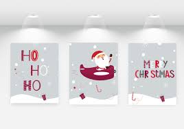 Christmas Wall Art Set Digital Download Ho Ho Ho Merry Christmas Christmas Prints Printable Wall Art Christmas Wall Art Printable Wall Art Art Wall Kids
