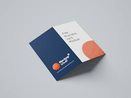 Folded Business Card Free Mockup Free Business Card Mockup Folded Business Cards Free Business Cards