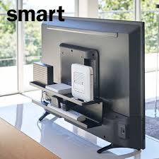 楽天市場 山崎実業 配線隠し スマート テレビ裏収納ラック ブラック 4484 隙間収納 ルーター 電源タップ コード ケーブル 隠す 整理 収納 vesa規格 生活雑貨マーケット マスト インテリア 収納 配線隠し 収納