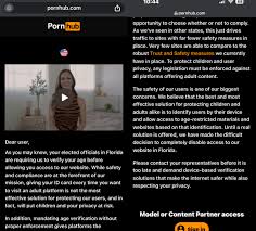 Pornhub, other adult sites block Florida ahead of age verification law