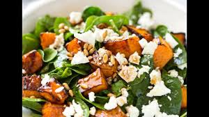Roast Pumpkin Spinach And Feta Salad Recipetin Eats