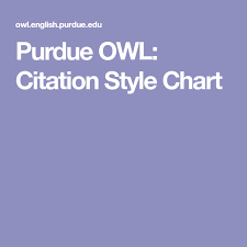 purdue owl citation style chart projects writing lab