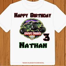 Birthday t shirt boys youth toddler personalized monster truck mud digger with name age (grp1) charlesdavis4. Grave Digger Monster Truck Personalized Birthday Shirt Name Age Party Favor Monster Jam Birthday Party Personalized Birthday Shirts Monster Jam Birthday