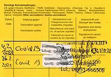 Gesundheitsminister jens spahn hat den startschuss für den digitalen impfausweis gegeben. Impfausweis Wikipedia