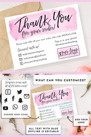If there is an issue, they take care of it free of charge. Diy Printable Thank You Card For Your Order Small Business Etsy Small Business Cards Diy Business Cards Printable Thank You Cards
