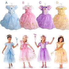 New Girls Party Dresses Kids Summer Princess Dresses For Girls Cinderella Rapunzel Aurora Belle C Girls Party Dress Kids Kids Party Dresses Kids Summer Dresses
