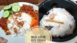 Resep Nasi Uduk Rice Cooker Youtube