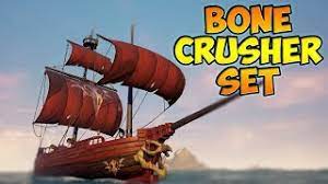 The scourge of skeleton ships commendation. Bone Crusher Ship Set Cursed Sails Sea Of Thieves