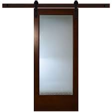 Limited time sale easy return. Steves Sons 36 In X 84 In Modern Full Lite Rain Glass Stained Pine Interior Sliding Barn Door With Hardware Kit Bdfrn Ctbk 36slb The Home Depot
