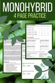 Les éditions du cerf nombre de pages: Monohybrid Cross Punnett Square Practice Worksheet Pdf Digital Middle School Science Experiments Middle School Science Resources Middle School Science