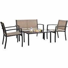 Onika 4 Piece Patio Conversation Set Outdoor Patio Furniture Sets Patio Furniture Sets Porch Furniture