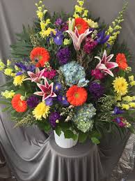Our blue funeral flower collection includes a variety of designs using the tranquil blue colors. Funeral Container For Male In Glenside Pa Coupe Flowers Inc