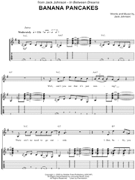 Jack Johnson Banana Pancakes Guitar Tab In G Major Download Print Sku Mn0074605