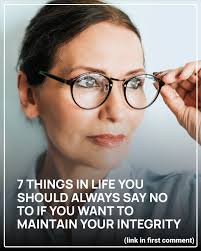 People with integrity don't say yes to these things.