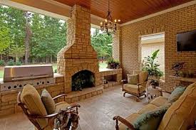 The large central area has a step. Covered Patio Designs For Outdoor Fireplaces Undercover Enjoyment