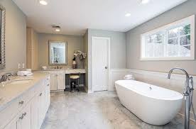The wooden boards are put in a vertical manner with the white, horizontal area. Bathroom Wainscoting Ideas Designing Idea