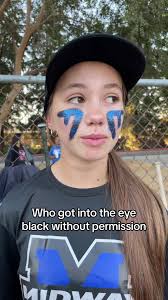 When I See Her in Eye Black Softball