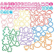 Cookie Cutters Set 101 Piece Alphabet Numbers And Holiday Cookie Cutters