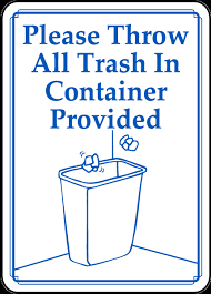 Whether you're looking for wood benches, wall shelves, kitchen hutches, mudroom storage, or decorative wall signs, we've got it all! Please Throw Trash In Container Sign D5910 By Safetysign Com