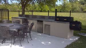 outdoor kitchen island with built in