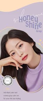 Olens Honey Shine Gray Daily Color Contact Lenses 10P