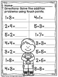 Touch Point Worksheet Spring Math Addition Worksheets Touch Math Worksheets Kindergarten Math Worksheets