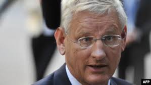 Carl bildt the swedish bilderberg puppet downplays the moab netanyahu just released, nothing really. On The Eu And Ukraine Slightly Pessimistic