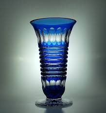 Val St Lambert Vase Iris Annees 30 Art Deco Cameo Glass Art Vase