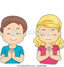 Stickman kids jesus praying illustration. Illustration Of Kids Praying Canstock