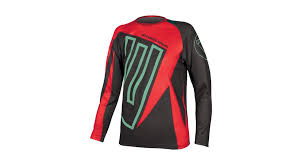 endura mt500 junior mtb kids jersey long sleeve size 7 8yrs red