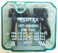 This relay is constructed out of marine grade plastic and is black in color. Midtex 3pdt Relay Kup Base 240 Vac Midtex 157 23u200